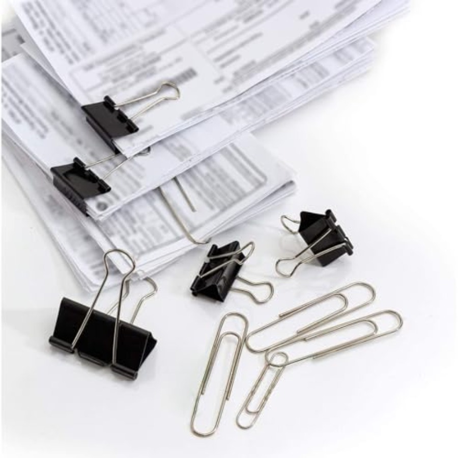 340 PCS Paper Clips and Binder - Binder Clip Assorted ulasan dan harga