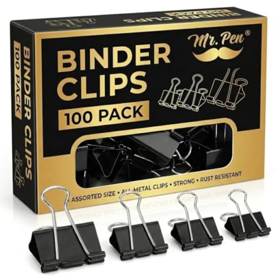 - Binder Clips, 100 pcs, Assor - Binder Clip Assorted ulasan dan harga