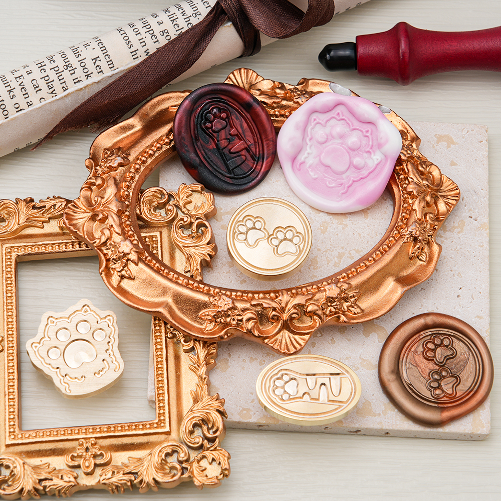 Cat Paw Wax Seal Stamp Kit wit - Wax Seal Stamp Kit ulasan dan harga