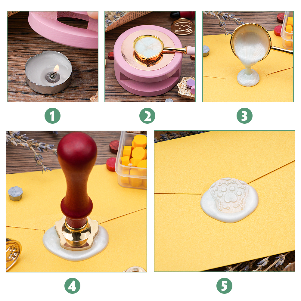Cat Paw Wax Seal Stamp Kit wit - Wax Seal Stamp Kit ulasan dan harga