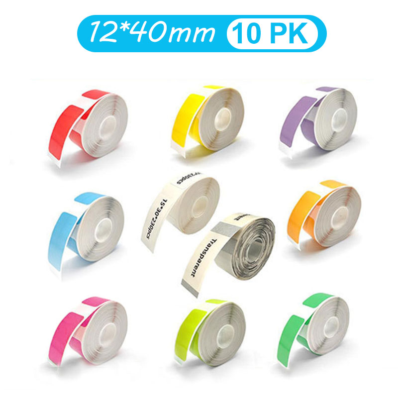 12*40mm Colored Transparent Th - Label Printer Tape ulasan dan harga