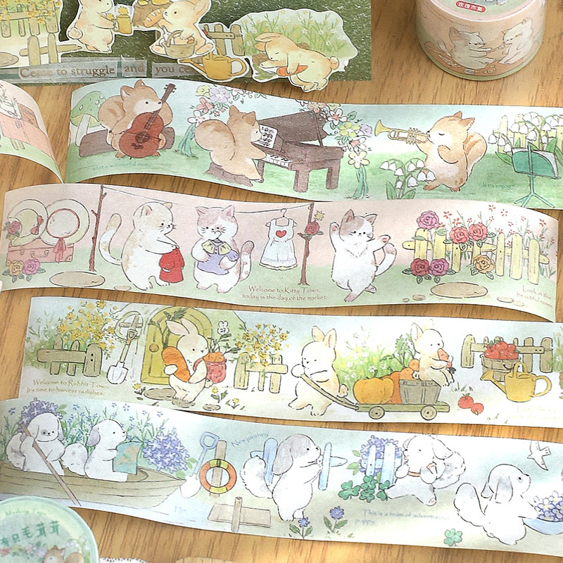 3cm*3m Kawaii Cartoon Washi ta - Label Printer Tape ulasan dan harga