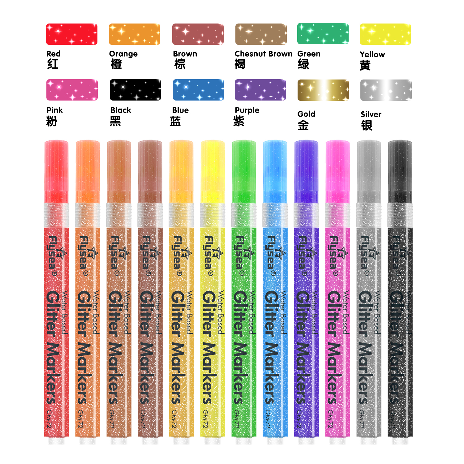 12 PCS Glitter Gel Pen Set wit - Gel Ink Pen Set ulasan dan harga