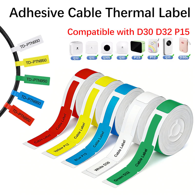 12*109mm Cable Thermal Label S - Label Printer Tape ulasan dan harga