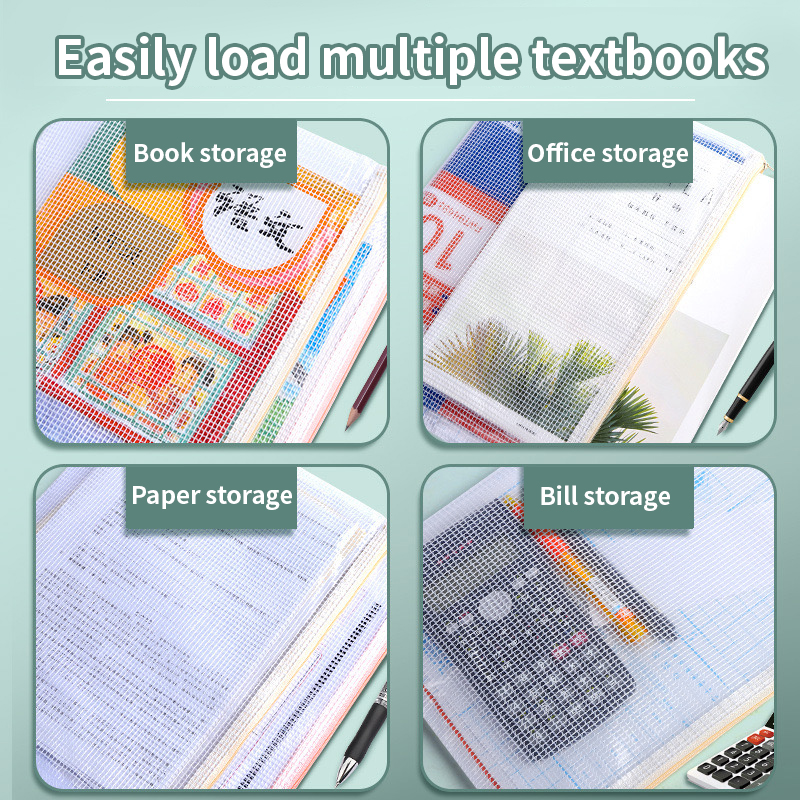 5-30pcs Zipper Mesh Bag A4/A5  - Office Stationery And Supply ulasan dan harga