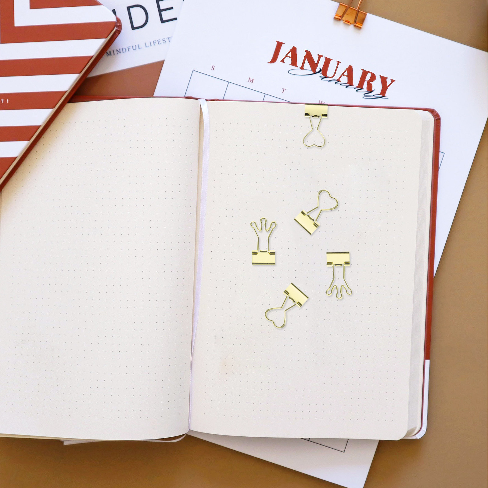 10Pcs Delicate Metal Heart Lon - Binder Clip Assorted ulasan dan harga