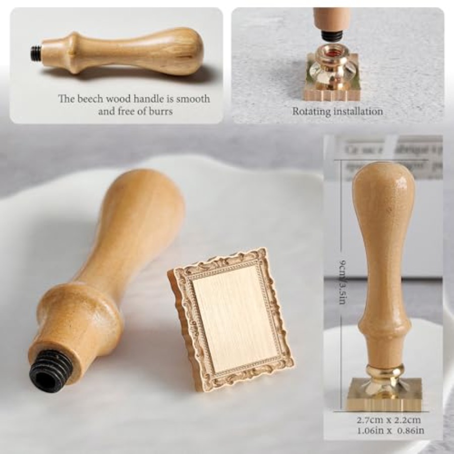Frame Wax Seal Stamp, 3D Embos - Wax Seal Stamp Kit ulasan dan harga