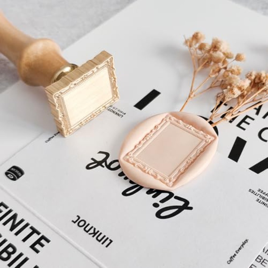 Frame Wax Seal Stamp, 3D Embos - Wax Seal Stamp Kit ulasan dan harga