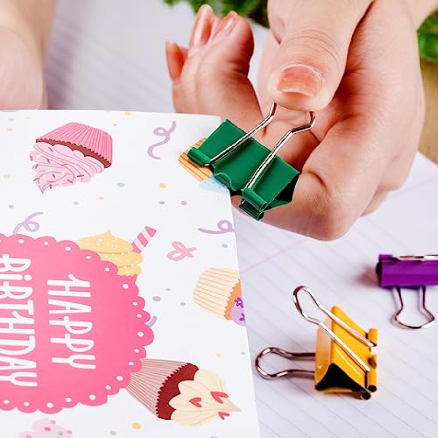 - Metal Binder Clips, 100 pcs, - Binder Clip Assorted ulasan dan harga