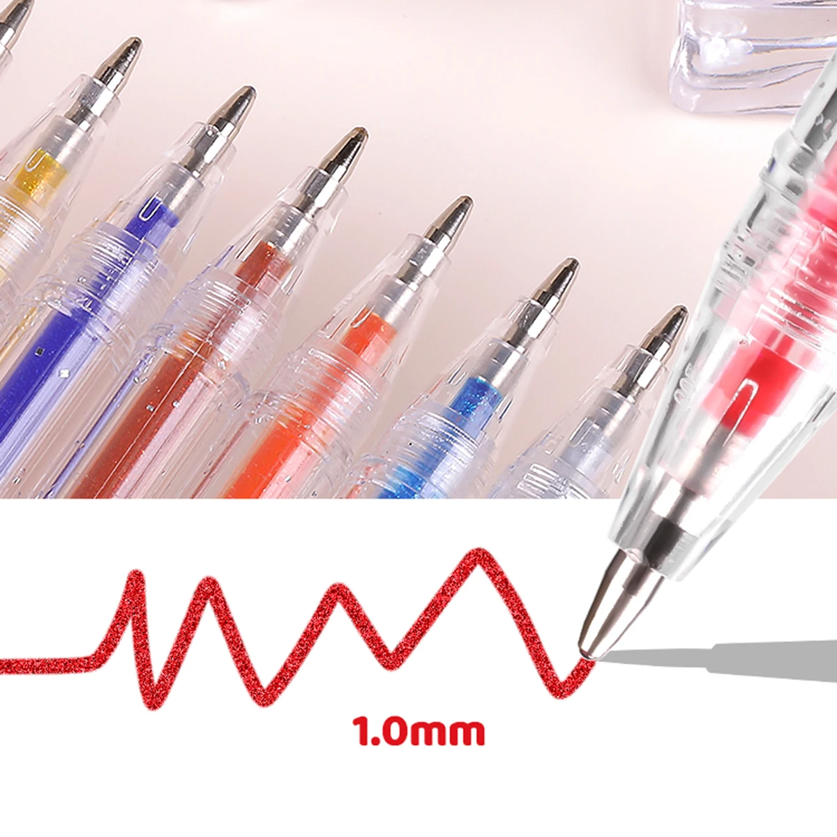 8-60 Colors Glitter Gel Pen Se - Gel Ink Pen Set ulasan dan harga